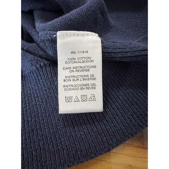 Michael Kors Sweater Women Size Small Blue Cotton Blend Long Sleeve Classic City - Picture 10 of 11